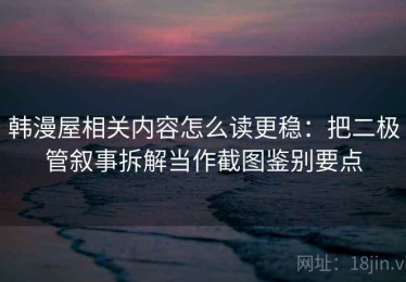 韩漫屋相关内容怎么读更稳：把二极管叙事拆解当作截图鉴别要点