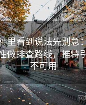 推特大神里看到说法先别急：用引用链完整性做排查路线，推特引用推文不可用