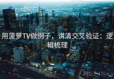 用菠萝TV做例子，讲清交叉验证：逻辑梳理