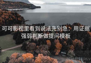 可可影视里看到说法先别急：用证据强弱判断做提问模板