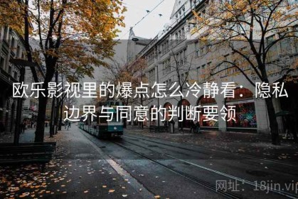 欧乐影视里的爆点怎么冷静看：隐私边界与同意的判断要领