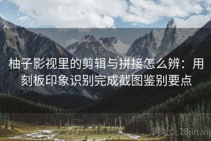 柚子影视里的剪辑与拼接怎么辨：用刻板印象识别完成截图鉴别要点
