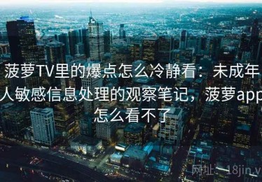 菠萝TV里的爆点怎么冷静看：未成年人敏感信息处理的观察笔记，菠萝app怎么看不了