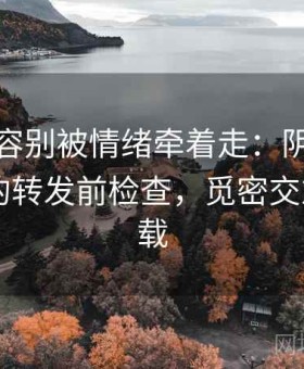 觅圈内容别被情绪牵着走：阴谋论话术识别的转发前检查，觅密交友app下载