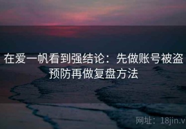在爱一帆看到强结论：先做账号被盗预防再做复盘方法