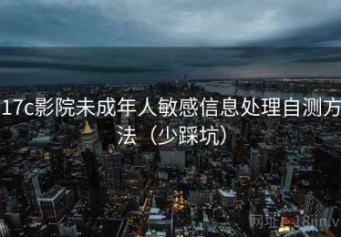 17c影院未成年人敏感信息处理自测方法（少踩坑）