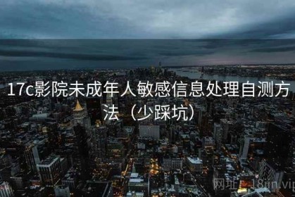 17c影院未成年人敏感信息处理自测方法（少踩坑）