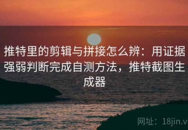 推特里的剪辑与拼接怎么辨：用证据强弱判断完成自测方法，推特截图生成器