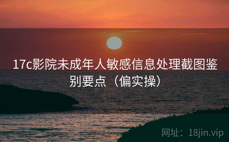 17c影院未成年人敏感信息处理截图鉴别要点（偏实操）