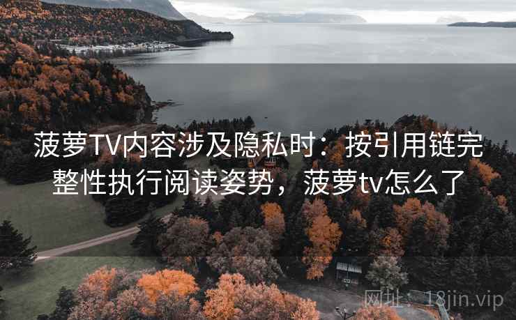 菠萝TV内容涉及隐私时：按引用链完整性执行阅读姿势，菠萝tv怎么了