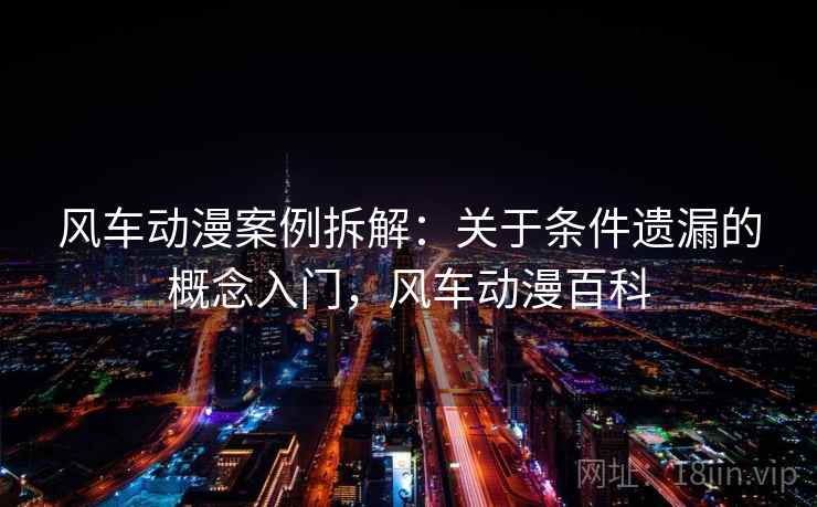 风车动漫案例拆解：关于条件遗漏的概念入门，风车动漫百科