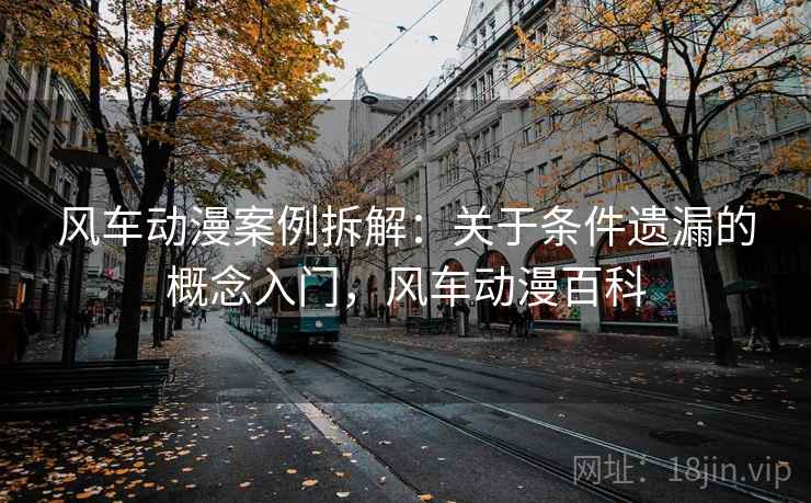 风车动漫案例拆解：关于条件遗漏的概念入门，风车动漫百科
